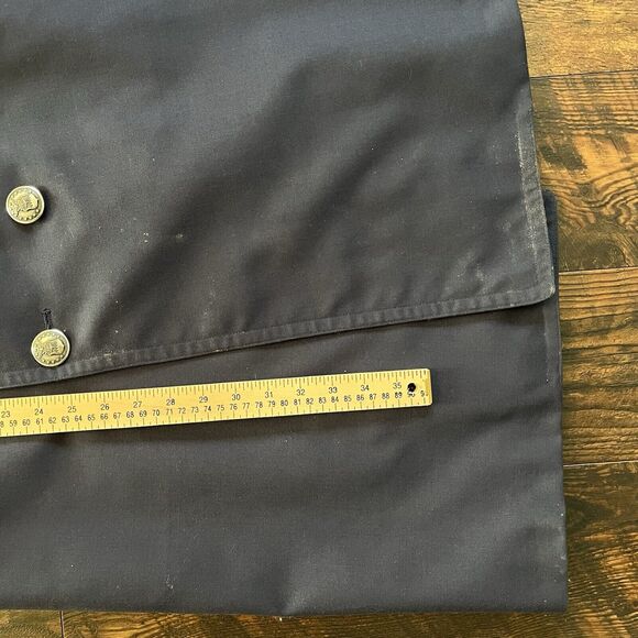 VINTAGE MARCIE DALE AIR FORCE OVERCOAT MENS 35 XS WOOL BLUE PEWTER BUTTONS 70s - Picture 13 of 13